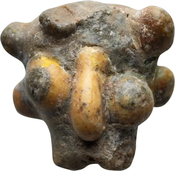 Phoenician Face Bead, Polychrome