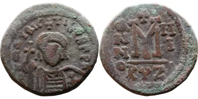 Byzantine Follis, Emperor Maurice Tiberius 582-602 AD- Coins store antique coin