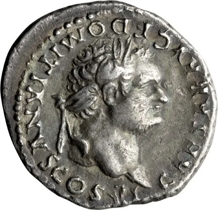 Domitian as Caesar. Denarius
