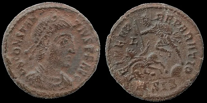 Constantius II. AD 351 and 355. AE. 18mm 2.65gm, Siscia