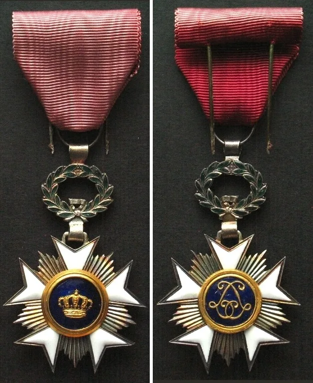 1920 BELGIUM. Order of the Crown, Knight cross, ca. 1920s UNC