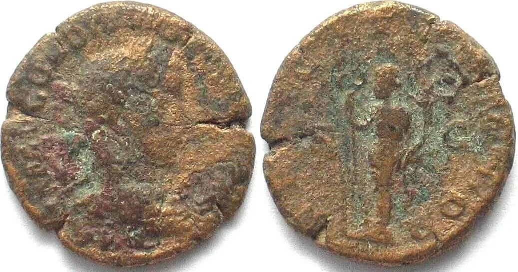238-244 GORDIAN III (238-244 AD). AE Dupondius or As, Felicitas standing, aVF, rare! aVF