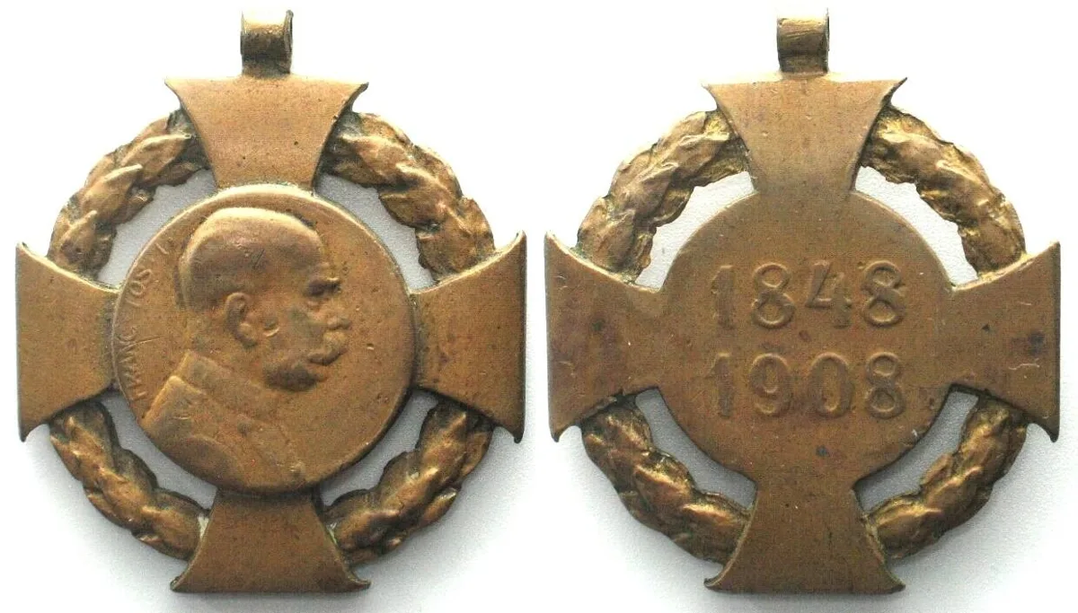 1908 AUSTRIA-HUNGARY 1908 Jubilee Cross Military FRANZ JOSEPH VF