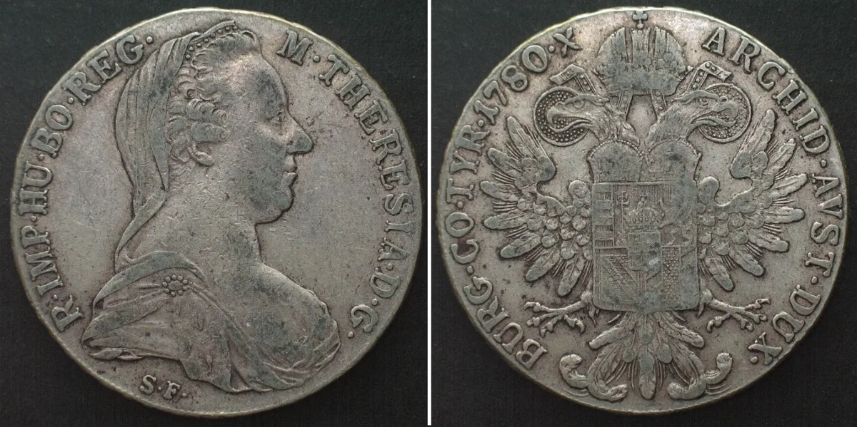 1780 AUSTRIA Maria Theresa Thaler 1780 Vienna mint (1890-1930) silver VF