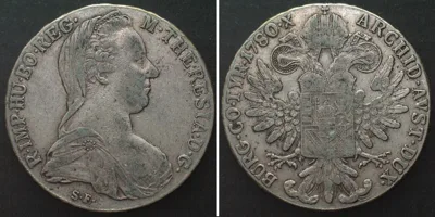 1780 AUSTRIA Maria Theresa Thaler 1780 Vienna mint (1890-1930) silver VF