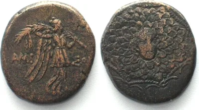 -85/-65 PONTOS. Amisos, AE 20mm, 85-65 BC, Gorgone / Nike, VF+