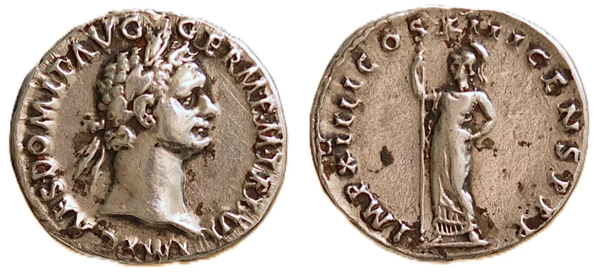 Domitian AR Denarius. Rome, AD 87.