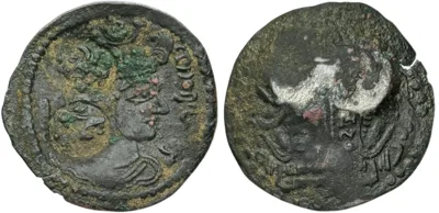 Hunnic Tribes, Western Turks, BI drachm, Tegin of Khorasan, c/m