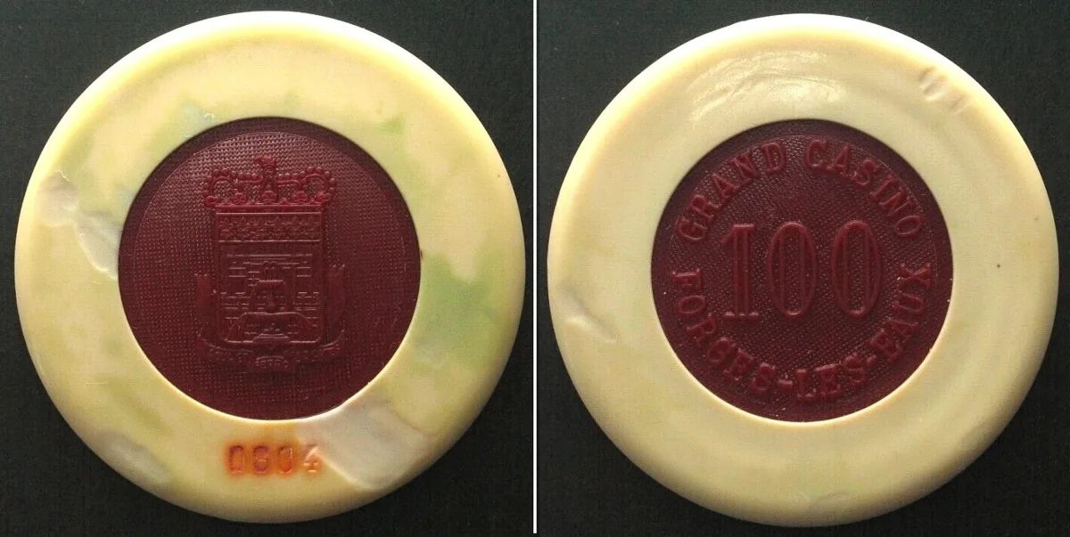1955 FORGES-LES-EAUX Jeton 100 Francs ND (ca. 1955) GRAND CASINO 57mm EF