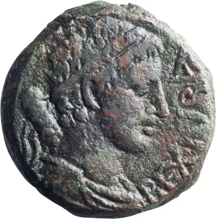 Mauretania, Juba II, with Kleopatra Selene. 25 BC-AD 24. AE 26