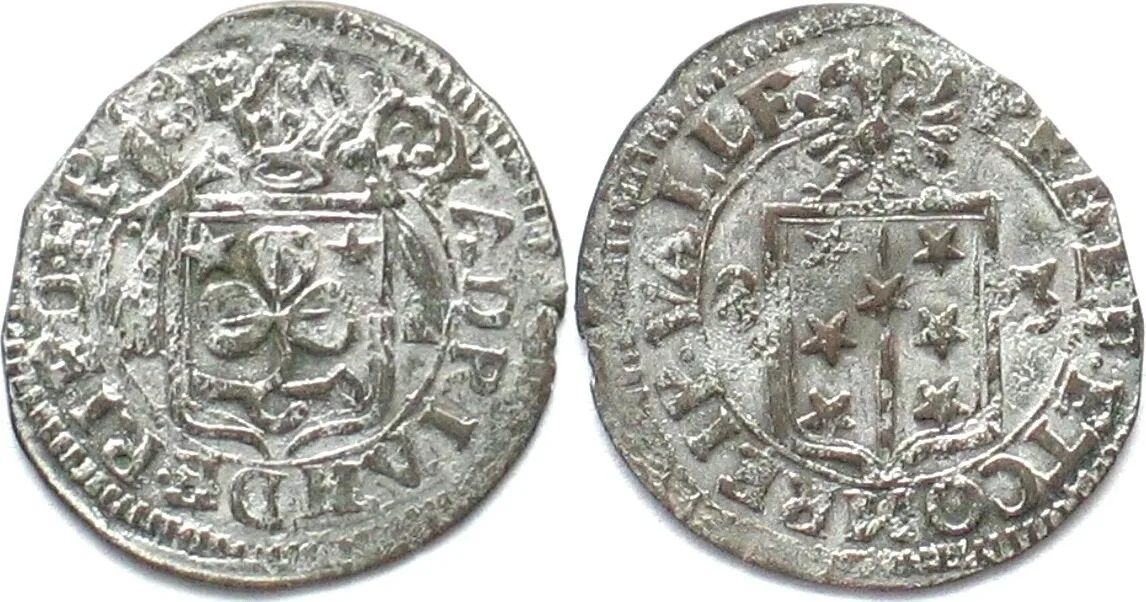 1683 Swiss Cantons SITTEN 1/2 Batzen 1683 ADRIAN V v. RIEDMATTEN billon UNC-!!! RRR! UNC-