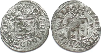 1683 Swiss Cantons SITTEN 1/2 Batzen 1683 ADRIAN V v. RIEDMATTEN billon UNC-!!! RRR! UNC-