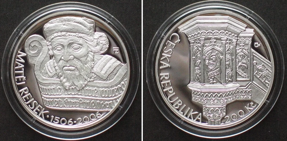 Kronen 2006 CZECH REPUBLIC. 200 Korun 2006, Matej Rejsek, silver Proof