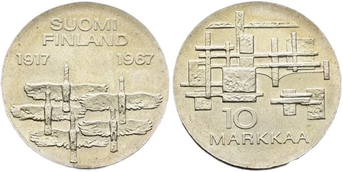 Finland: Silver 50th Anniversary of Independence