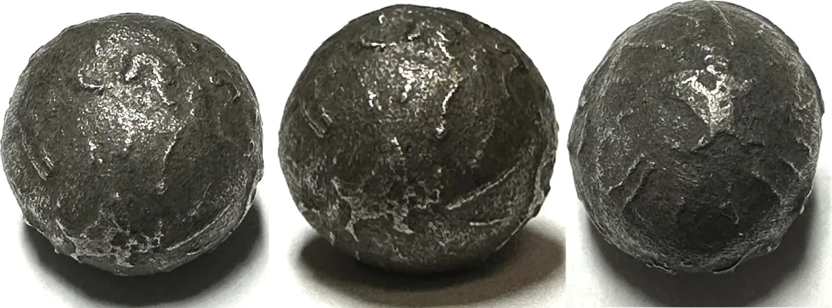 1700 NORTH BORNEO SULTANATE. Iron Bullet Money about 1700, small denomination RARE! EF