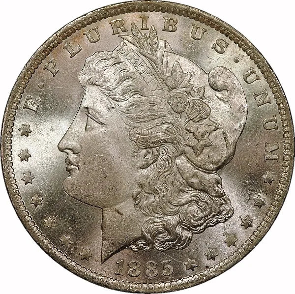 Morgan Dollar, 1885-O, $1, MS65 , PCGS