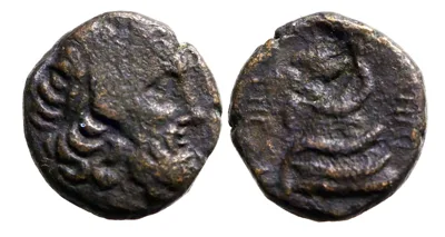 GREEK. Mysia, Pergamon. Asklepios. B.C. 133-127.