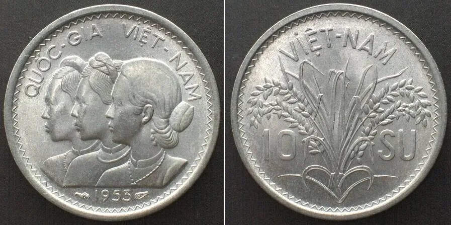 1953 SOUTH VIETNAM 10 Su 1953 Alu BU!!!