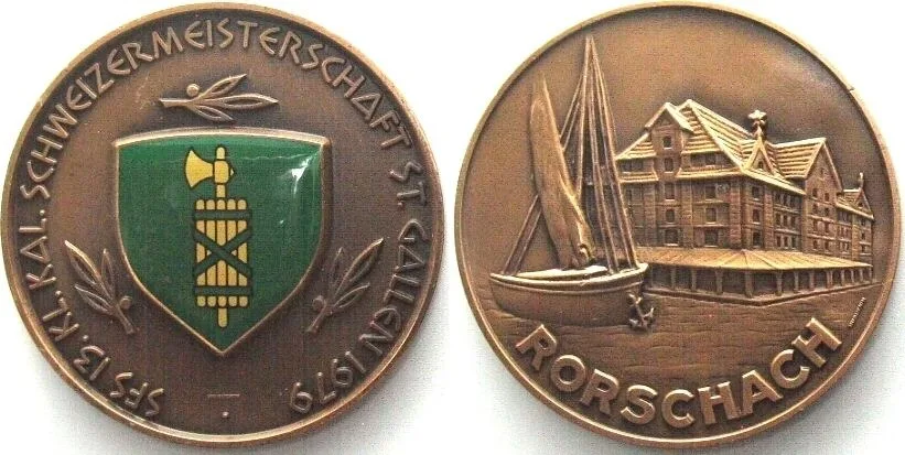 1979 RORSCHACH - 13TH SWISS CHAMPIONSHIP ST. GALLEN 1979 bronze UNC