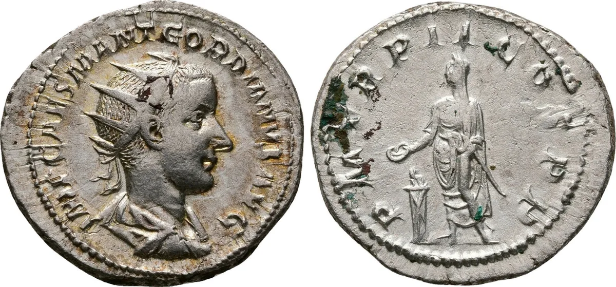 Gordian III AR Antoninianus. Rome, January-March AD 240.