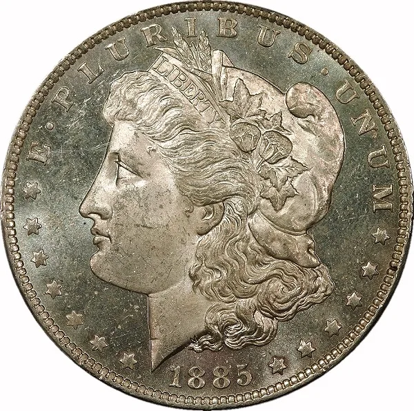 Morgan Dollar, 1885-O, $1, MS64 PL, PCGS