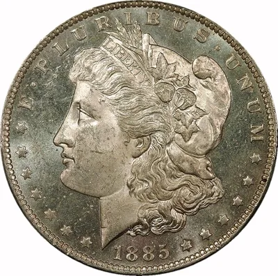 Morgan Dollar, 1885-O, $1, MS64 PL, PCGS