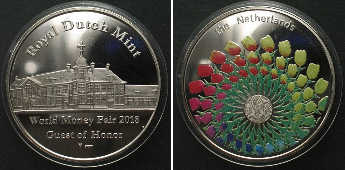 2018 WORLD MONEY FAIR 2018 - Medal ROYAL DUTCH MINT Cu-Ni 41mm Prooflike