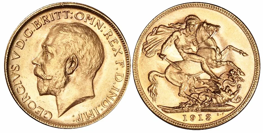 1913 M Australia King George V, Sovereign in superb UNC lustrous