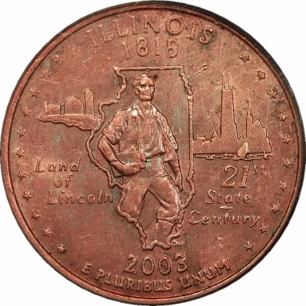Washington 25¢, 2003, Missing Clad Layer, 25¢, AU58 , PCGS