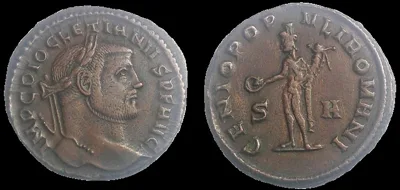 ROMAN DIOCLETIAN 284-305 AD (Struck 294 AD) AE large 26.4mm 9.4gm follis. Siscia, Scarce