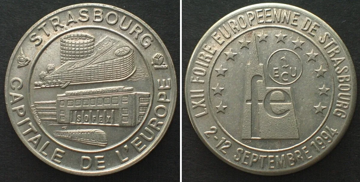 1994 STRASBOURG 1 Ecu 1994 Cu-Ni UNC