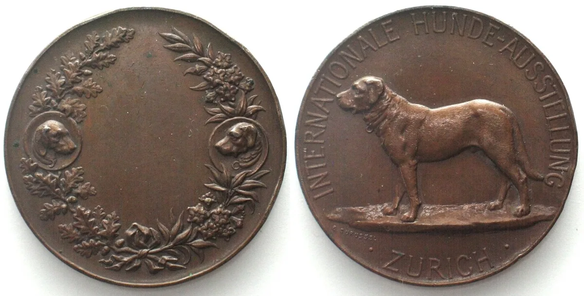 1897 ZURICH - INTERNATIONAL CANINE EXPO ND (1897) bronze 40mm AU