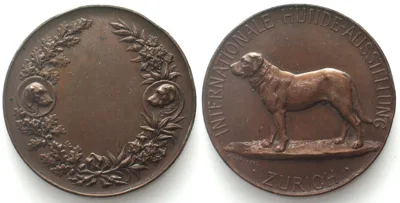 1897 ZURICH - INTERNATIONAL CANINE EXPO ND (1897) bronze 40mm AU