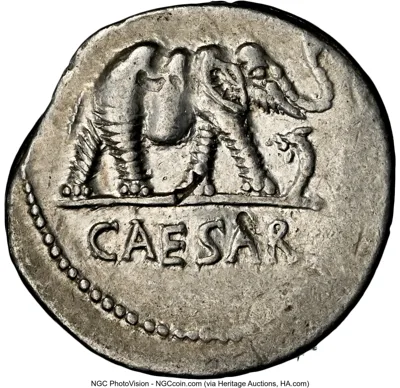 Julius Caesar, as Dictator (49-44 BC). NGC Certified.