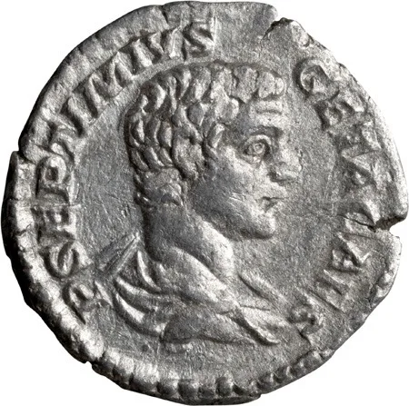 Geta as Caesar. Denarius