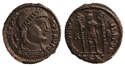 Vetranio Æ Centenionalis. Thessalonica, AD 350.