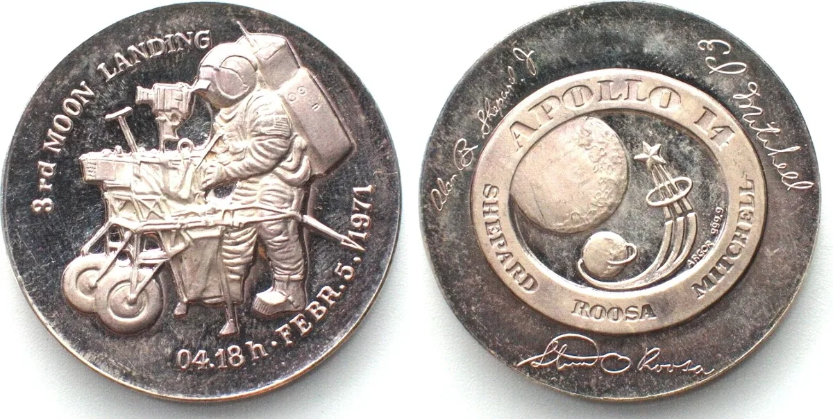 1971 APOLLO 14 - 3RD MOON LANDING 1971 silver Proof