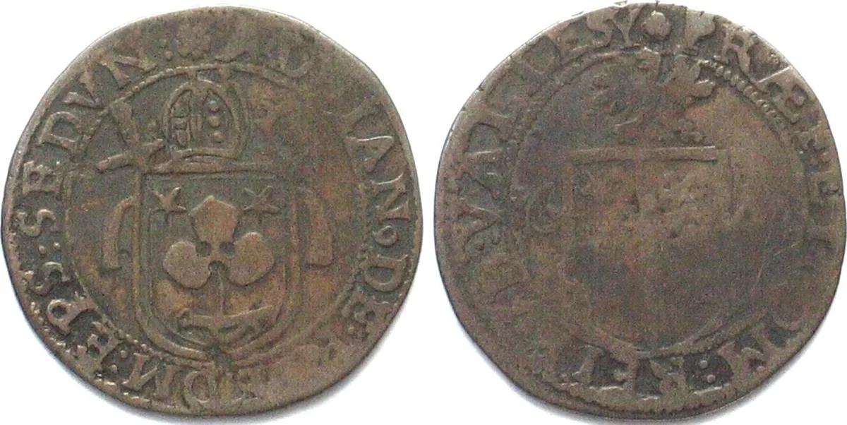 1644 Swiss SITTEN Batzen 1644 ADRIAN III v. RIEDMATTEN billon VF
