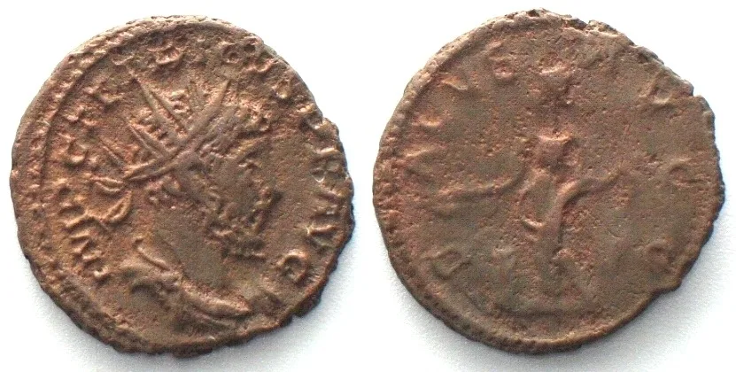 270-273 TETRICUS I. AE Antoninianus 270-273, SALVS AVGG, Trier mint, XF EF