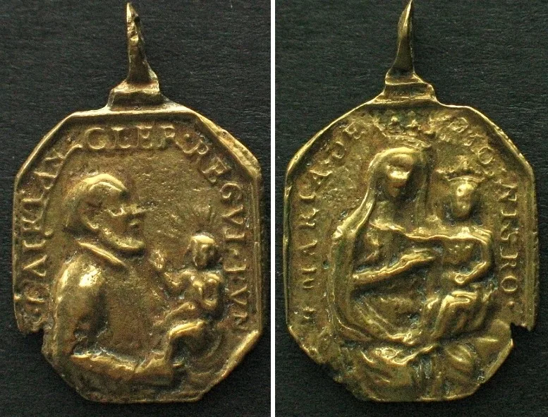 1650 ITALY. THEATINES, Pendant 17th cent., bronze, 22x18mm VF