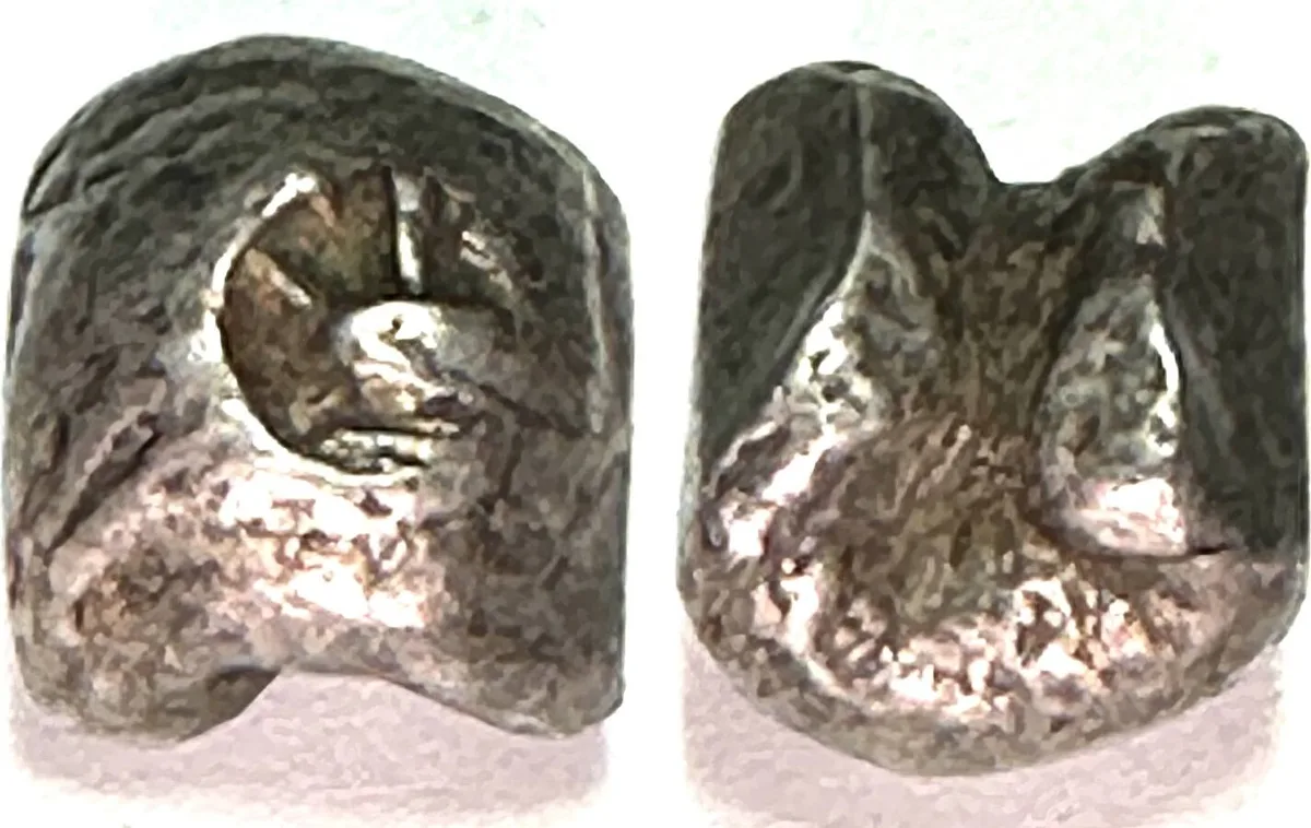 1851-1868 THAILAND Fuang (1/8 Baht), RAMA IV 1851-68 P'ra Tao, Pot Duang Bullet Coin VF+
