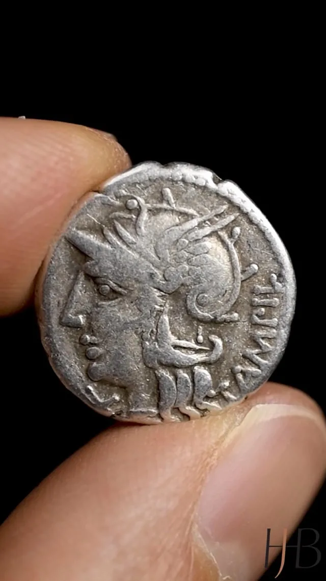 M. Baebius Q.f. Tampilus. Denarius