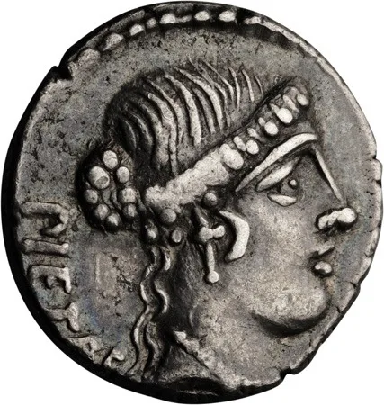 Albinus Bruti f.. Denarius