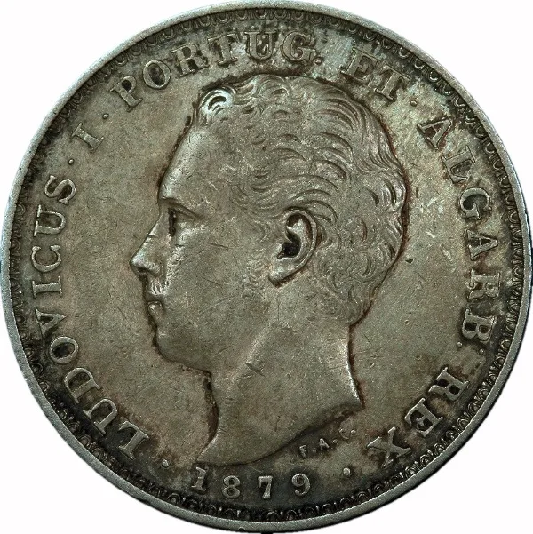 Portugal, 1879, 500 Reis, VF