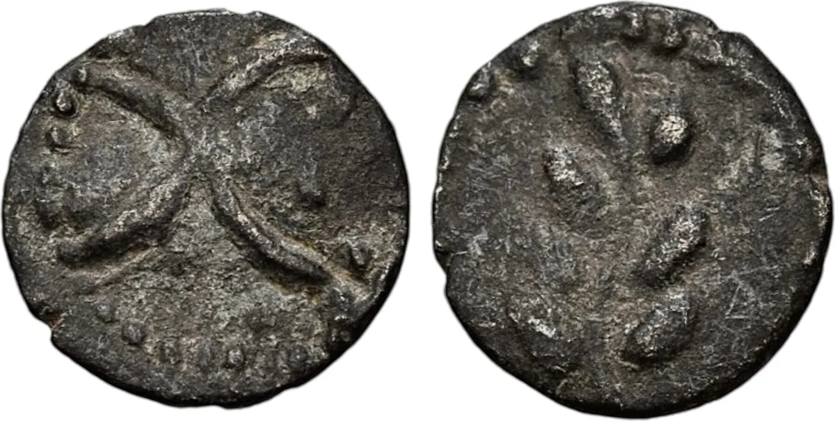 The Greek. Calabria. Tarentum AR Hemiobol? (0.57 g). Circa 280-228 BC. Unique.