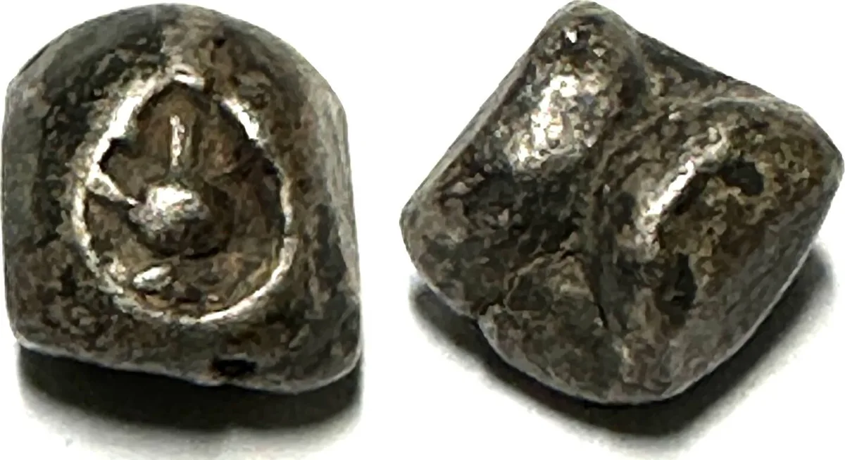 1851-1868 THAILAND Fuang (1/8 Baht), RAMA IV 1851-68 P'ra Tao, Pot Duang Bullet Coin VF+