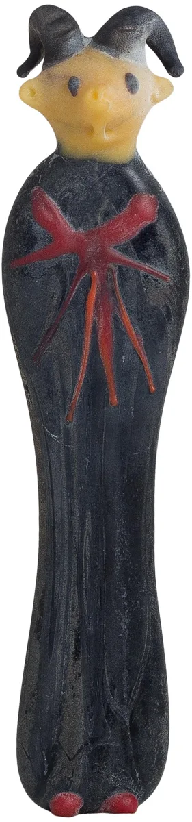 Chinese Late Qing Colored Glass Zodiac Ram Figure