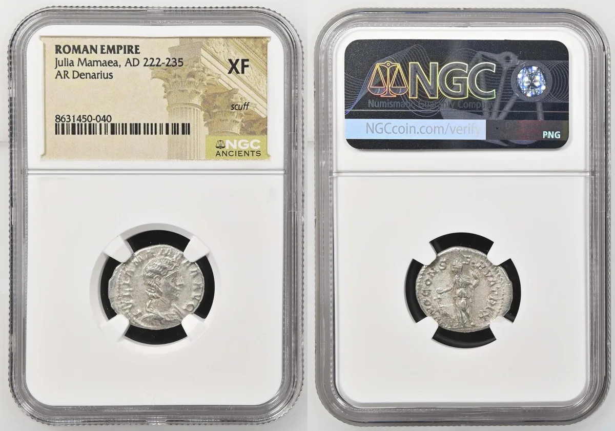 Denarius 222-235 AD Julia Mamaea XF