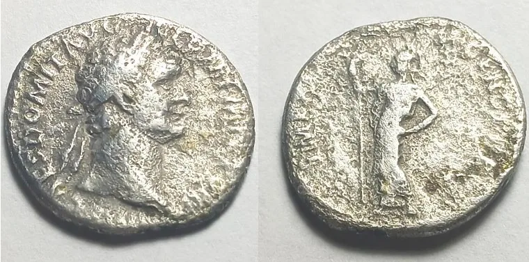 DOMITIAN. 81-96 AD. AR Denarius (18 mm, 3.06 grams). Struck 88 AD