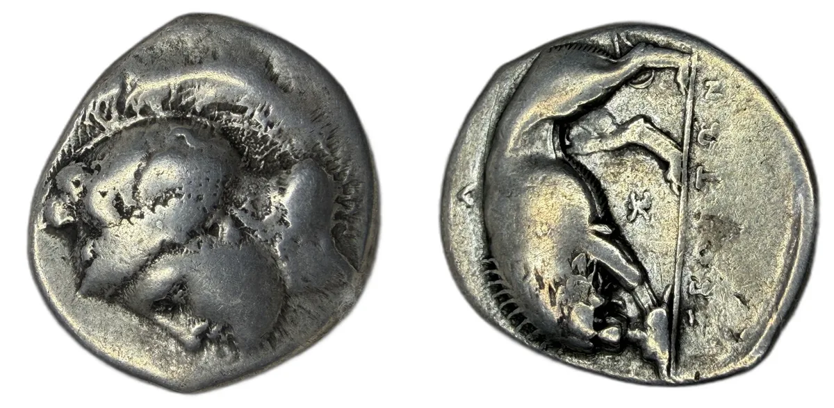LUCANIA, Velia. Circa 334-300 BC. AR Nomos